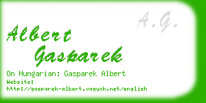 albert gasparek business card